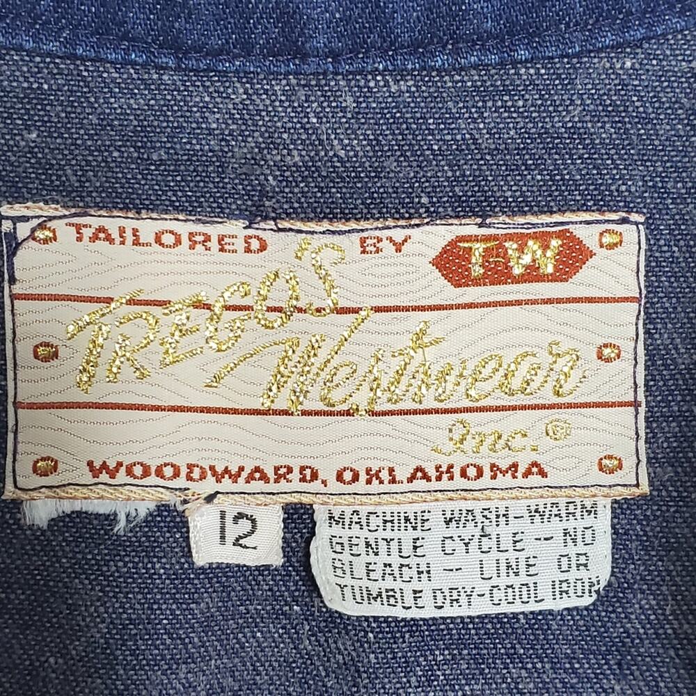 Vintage Trego's Westward pearl snap denim dress - Picture 10 of 12